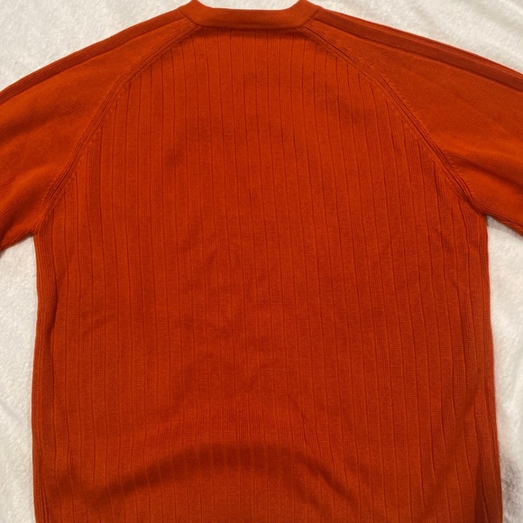 Vintage Abercrombie and Fitch A/92 Men's Size L Orange V-Neck Sweater - Picture 4 of 4